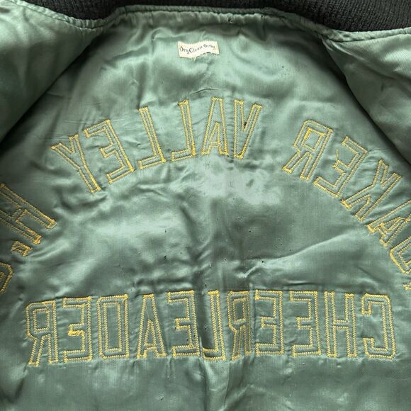 Vintage 70s Quaker Valley HS Letterman Varsity Bomber Jacket Size Small Wool - Picture 3 of 10